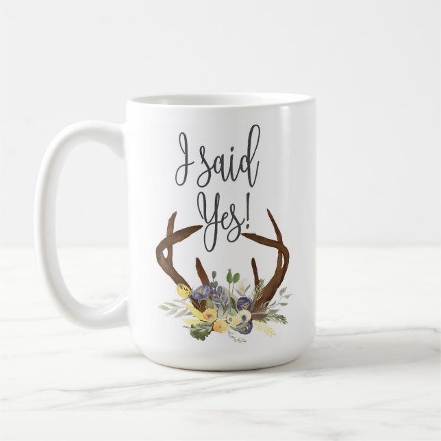 Tasse de fiançailles, j'ai dit oui la tasse (Gauche)
