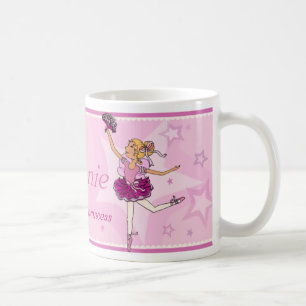 Tasse de fille de cheveux roses et blonds de