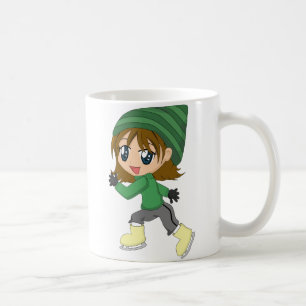Tasse de fille de patinage