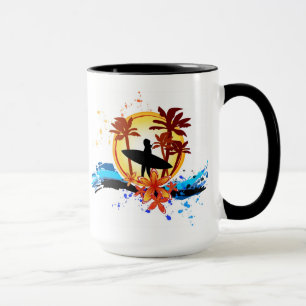 Tasse de fille de surfer