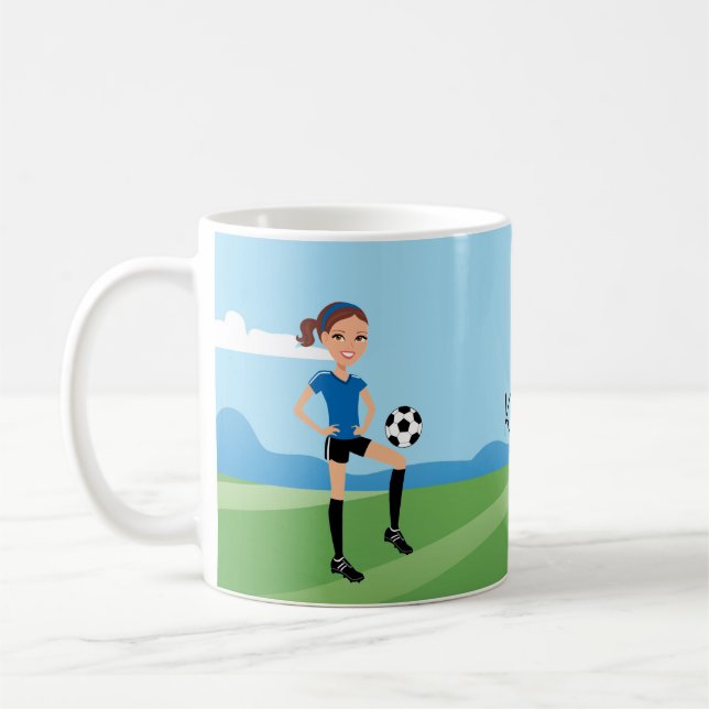 Tasse de fille du football (Gauche)