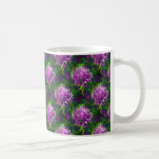 Tasse de fleur de ciboulette