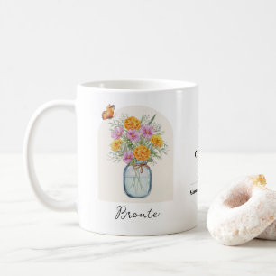 Tasse de fleur de naissance du mois d'octobre