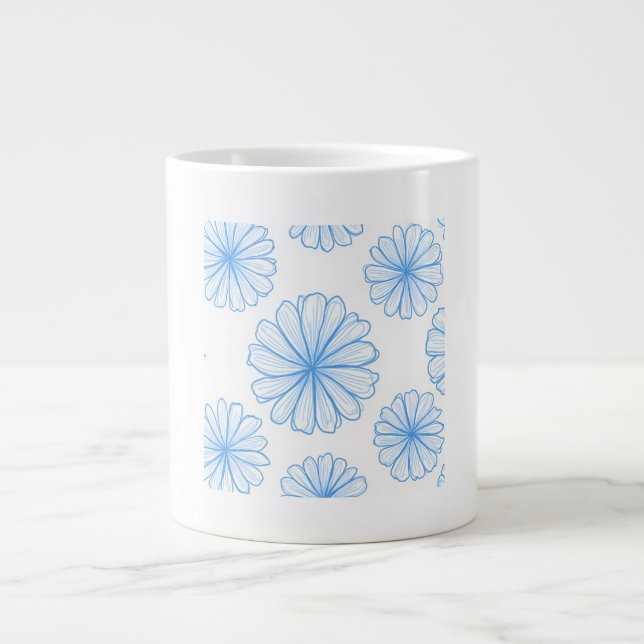 tasse de fleurs bleues illustration (Devant)