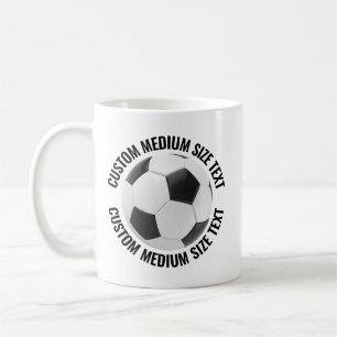 Tasse de football personnalisée de taille moyenne