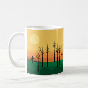 Tasse de forêt de coucher du soleil de Nirrin