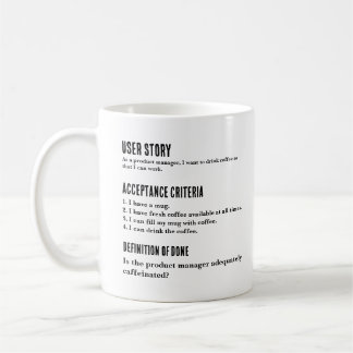 Tasse de gestionnaire de produit Persona User Stor