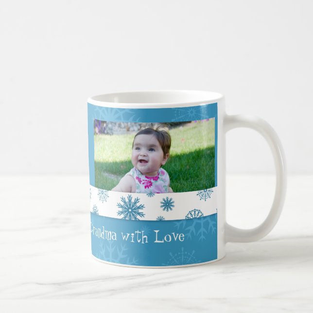 Tasse de grand-maman de Joyeux Noël de flocons de (Droite)
