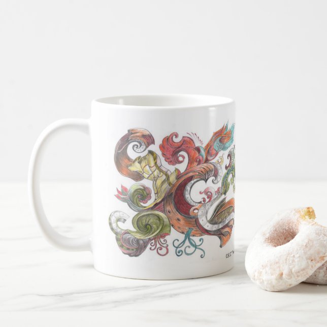 Tasse de griffonnage de Gloria (Avec donut)