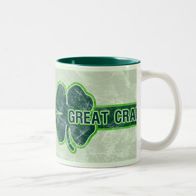 Tasse de grunge de shamrock de grand Craic du ` de (Droit)