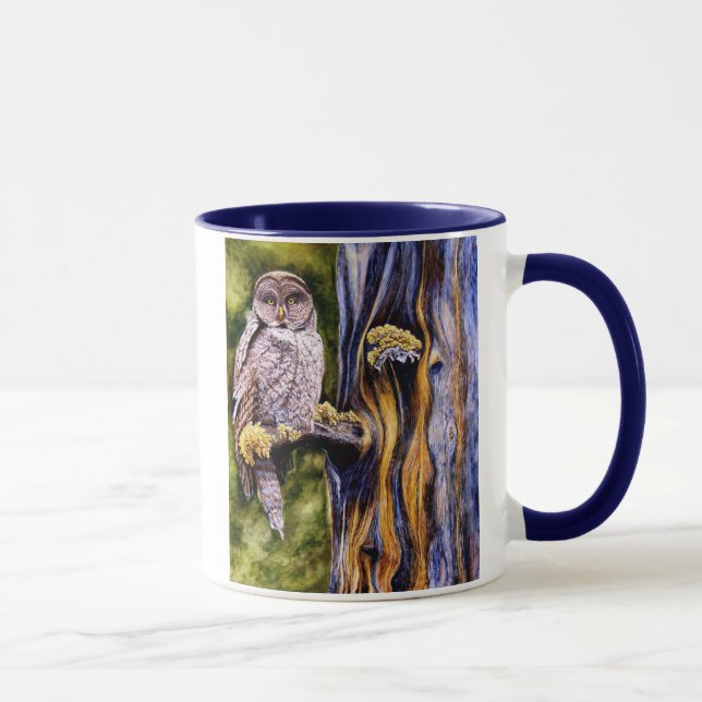 Tasse de hibou de grand gris (Droite)