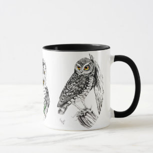 Tasse de hiboux en encre