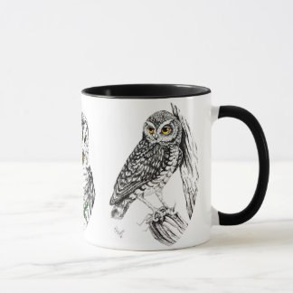 Tasse de hiboux en encre