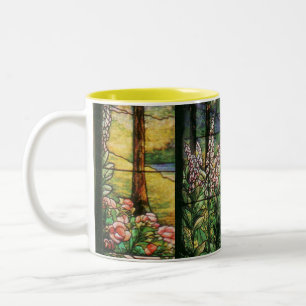 Tasse de jardin en verre souillé de Tiffany