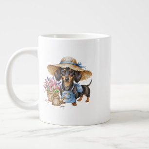 Tasse de jardin personnalisée pour teckel