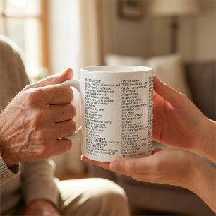 Tasse de jargon amusant, abréviations et acronymes