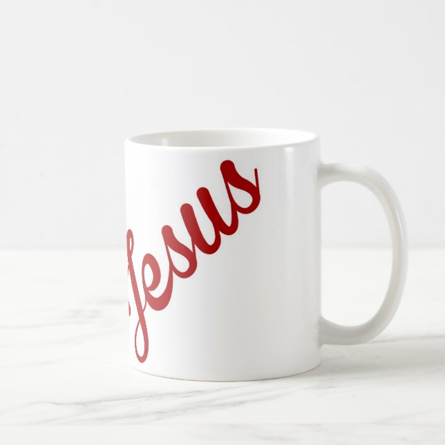 Tasse de Jésus d'équipe rouge et noire (Droite)
