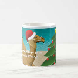 Tasse de Joyeux Noël de chameau de journée en