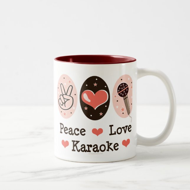Tasse de karaoke d'amour de paix (Droit)