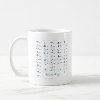 Tasse de katakanas de Hiragana