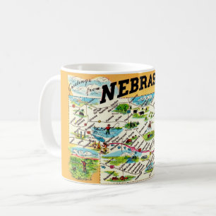 Tasse de la carte du Nebraska