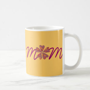Tasse de la fête des Mères Cœurs en fleurs