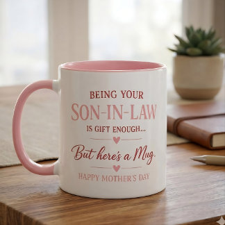 Tasse de la fête des mères pour le gendre au cœur 