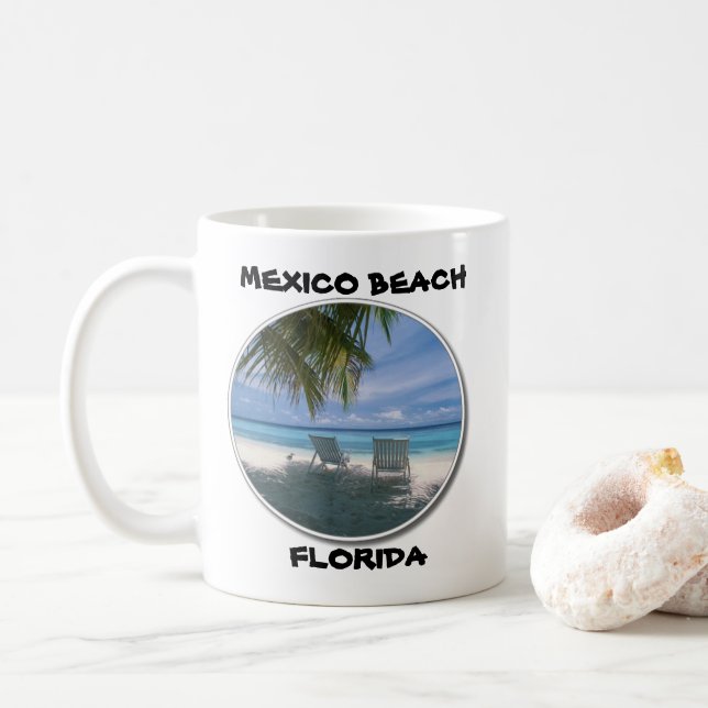 TASSE DE LA FLORIDE COFEE DE PLAGE DU MEXIQUE (Avec donut)