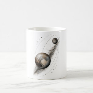 Tasse de la planète naine céleste Pluton, présage