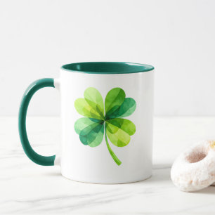 Tasse de la Saint-Patrick Trèfle à Quatre Feuilles