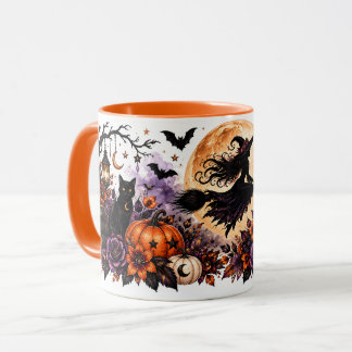 Tasse de la Sorcière sous la Lune d'Halloween