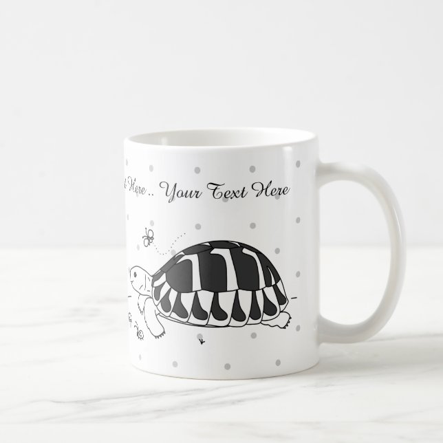 Tasse de la tortue de Hermann personnalisable (Droite)