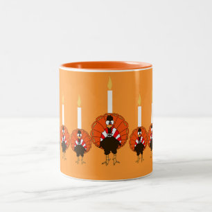 Tasse de la Turquie Menorah Thanksgivukkah