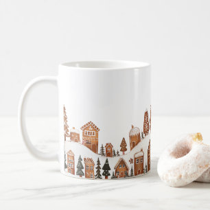 Tasse de la ville de Noël en pain d'épices