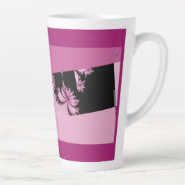 Tasse de Latte à l'eau de rose du jardin fractal
