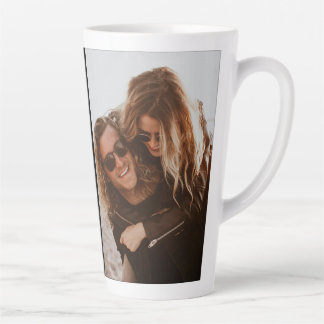 Tasse de latte avec photos et texte personnalisés