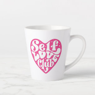 Tasse de latte du club de l'amour de soi