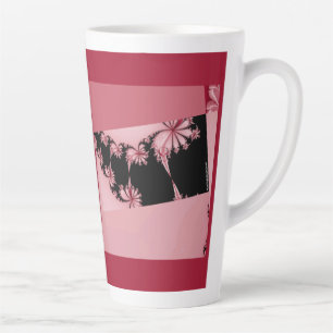 Tasse de latte jardin de rose fractale