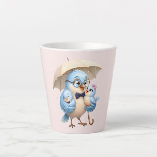 Tasse de latte Oiseau Papa Amour de Famille