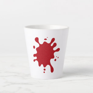 Tasse de latte personnalisable rouge tomate éclabo