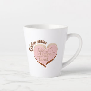 Tasse de latte pour compagnons de café