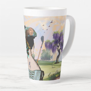 Tasse de latte pour le départ au lever du soleil
