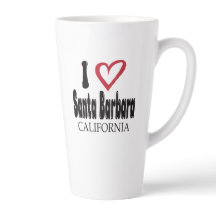 Tasse de latte souvenir J'adore Santa Barbara Cali