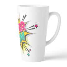 Tasse de Latte Super Maman Bande Dessinée