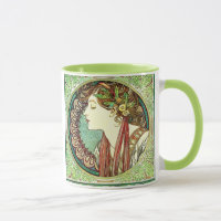 Tasse de laurier d'Alphonse Mucha