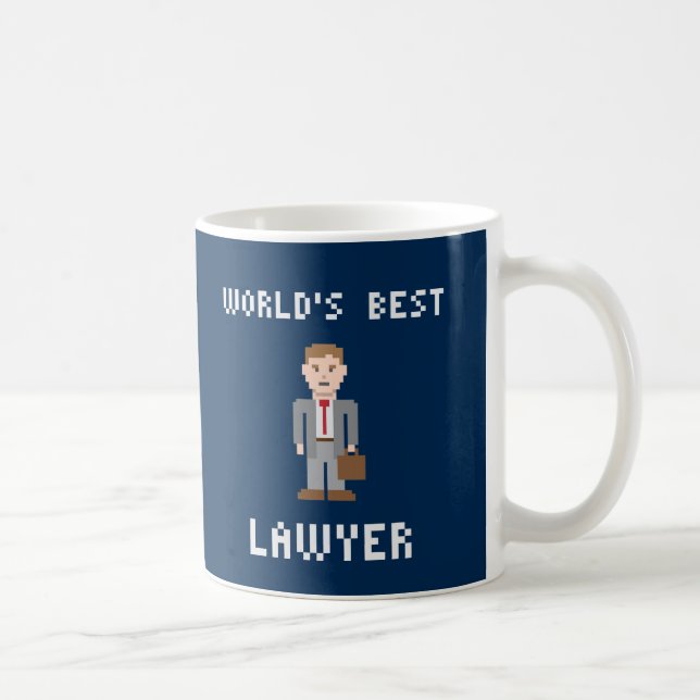 Tasse de l'avocat du monde de pixel la meilleure (Droite)