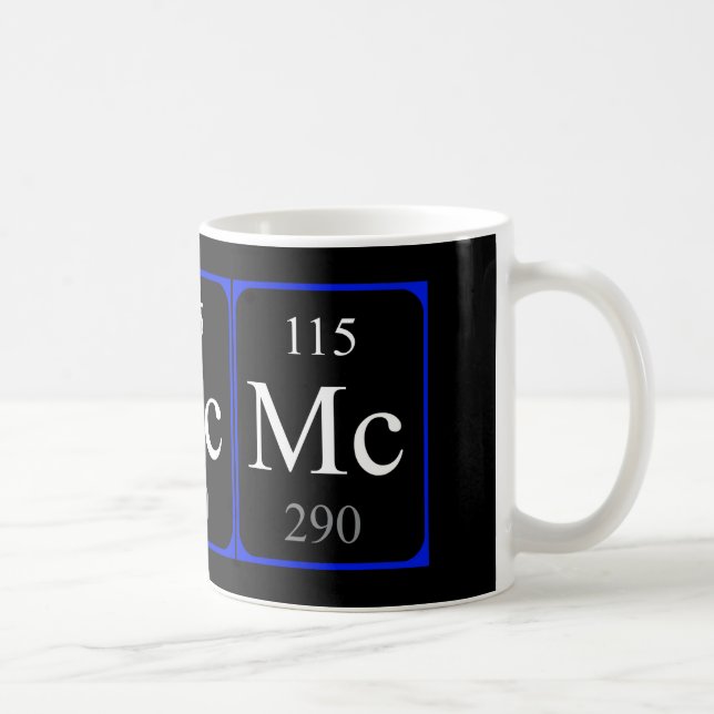 Tasse de l'élément 115 - noir de Moscovium (Droite)