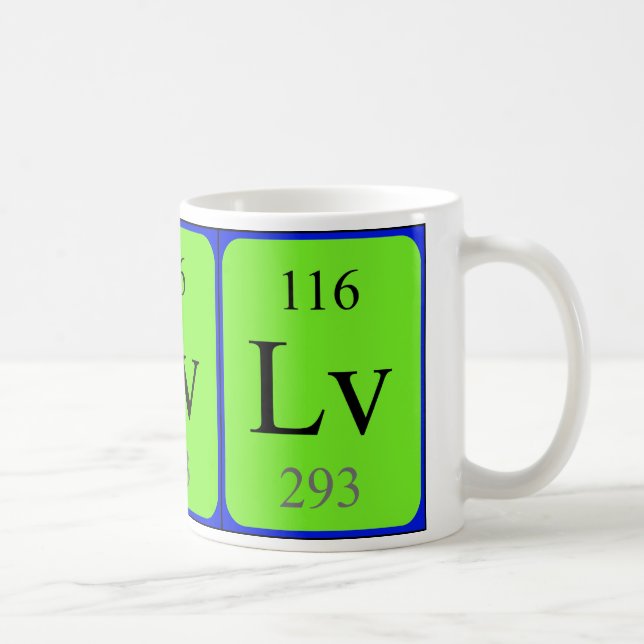 Tasse de l'élément 116 - Livermorium (Droite)