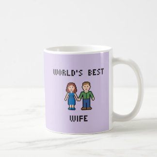 Tasse de l'épouse du monde de pixel la meilleure