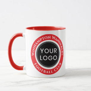Tasse de l'équipe de football rouge et blanc